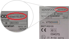 Numero di tipo Kenwood-ricambi